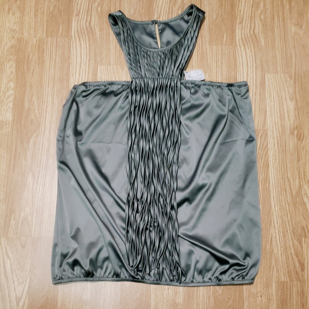 Griffin Paris sleeveless blouse halter tank top Lg